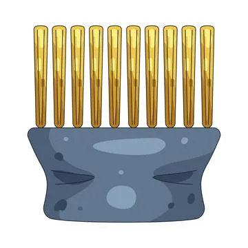 Illustration of afro comb Stock Illustration