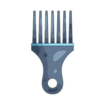 Illustration of afro comb Illustrazione stock