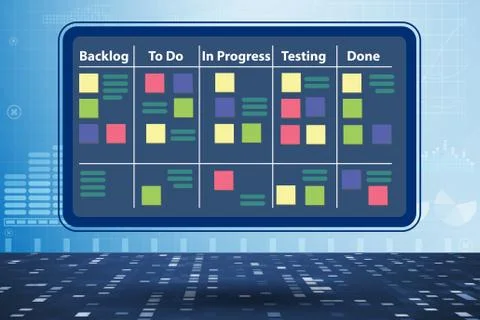 Illustration of agile method concept - 3d rendering Stock Illustration