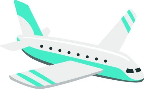 Illustration of airplane, with white background vector-eps Stock Illustration