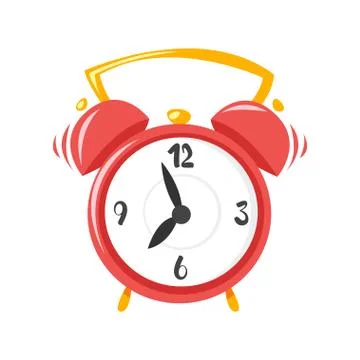 Illustration of alarm clock. Stock Illustration