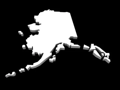 A illustration of the alaska map Stock Illustration