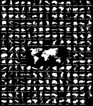 Illustration of all maps off the world Stock Illustration