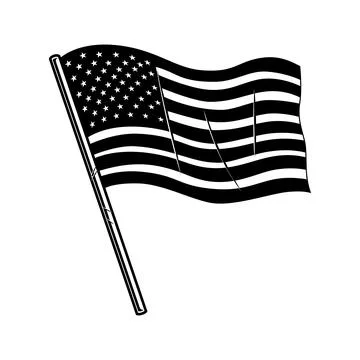 Illustration of american flag. Design element for poster, card, banner, sig.. Stock Illustration