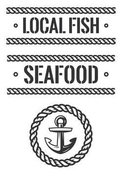 Illustration of an Anchor and Rope Elements Stock Illustration