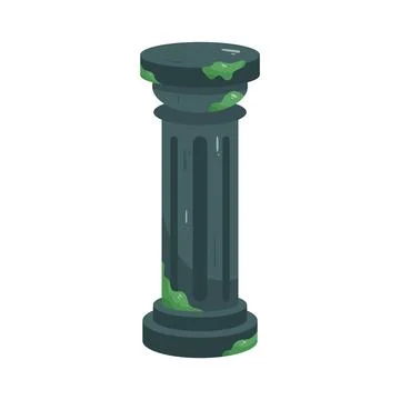 Illustration of ancient temple column Illustrazione stock