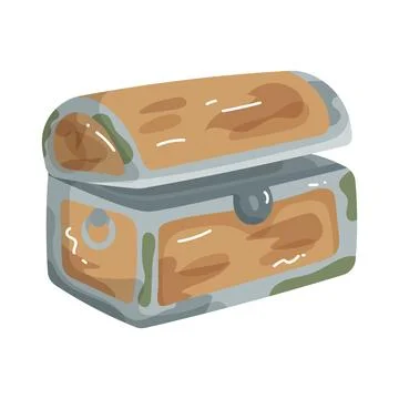 Illustration of ancient treasure chest Stock Illustration