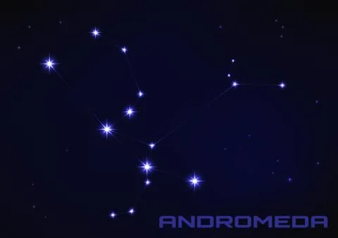 Illustration of andromeda constellation Stock Illustration