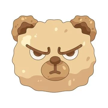 Illustration of angry bear face Stock Illustration