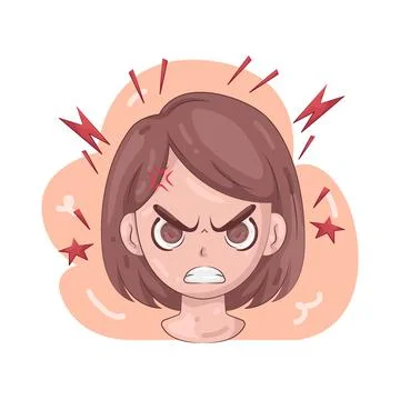 Illustration of Angry Stock Illustration