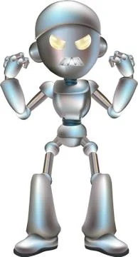 Illustration of angry robot イラスト素材