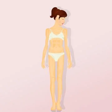 Illustration of anorexia Illustrazione stock