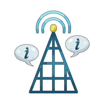 Illustration of antenna Ilustración de archivo