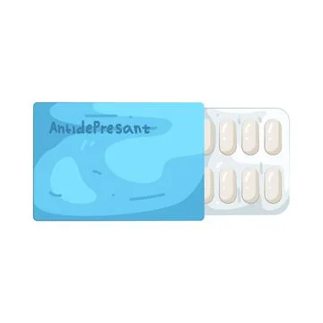 Illustration of antidepressant Stock Illustration