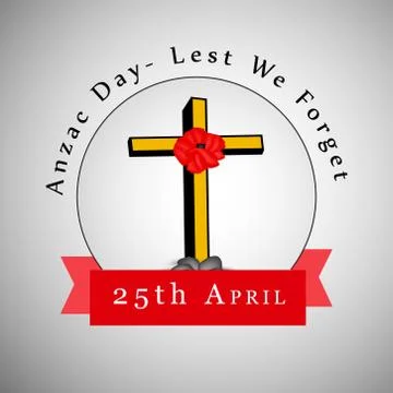 Illustration of Anzac Day background Illustrazione stock
