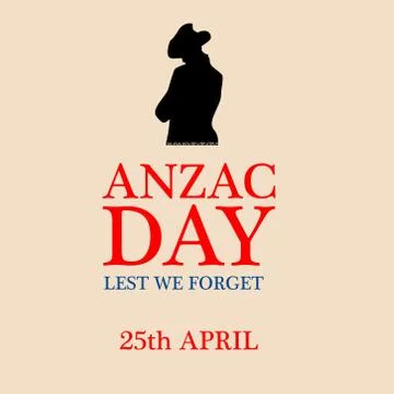Illustration of Anzac Day background Illustrazione stock