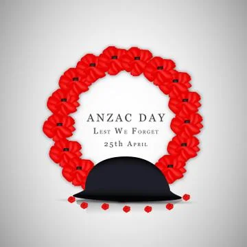 Illustration of Anzac Day background 스톡 일러스트