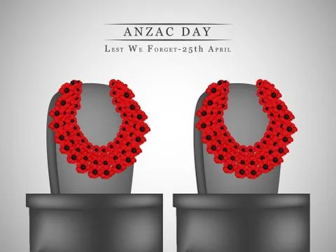 Illustration of Anzac Day background 库存插图