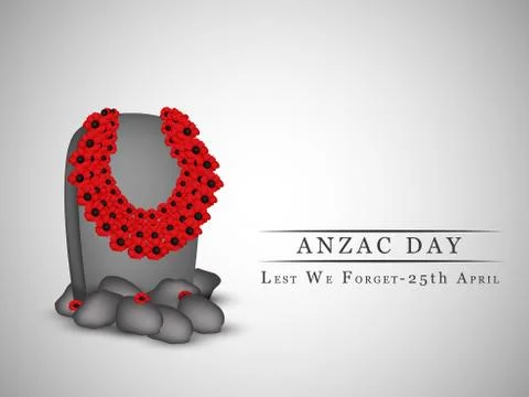 Illustration of Anzac Day background Ilustración de archivo