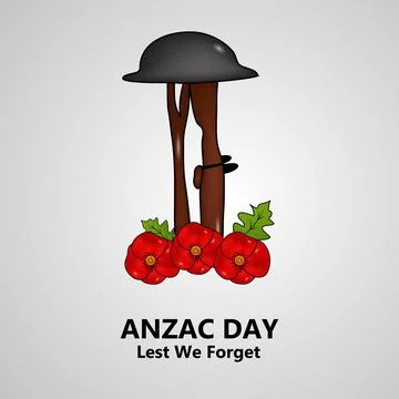 Illustration of Anzac Day background Illustrazione stock