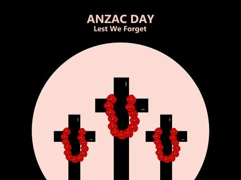 Illustration of Anzac Day background 스톡 일러스트