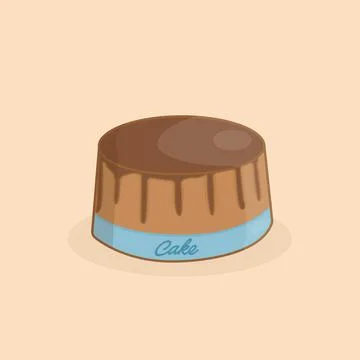 Illustration of appetizing chocolate cake Stock Illustration
