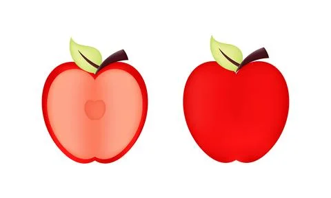 Illustration of apple fruit with mesh technique Stock Illustration