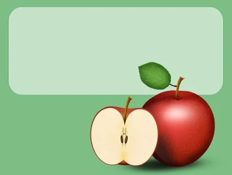 Illustration of apple label Stock Illustration