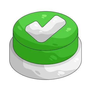 Illustration of approve button Illustrazione stock
