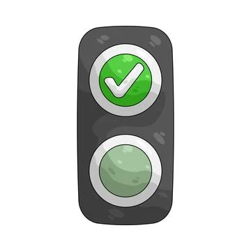Illustration of approve button Illustrazione stock