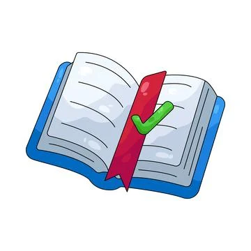 Illustration of approved book 스톡 일러스트
