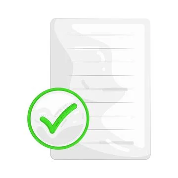 Illustration of approved document Stock Illustration