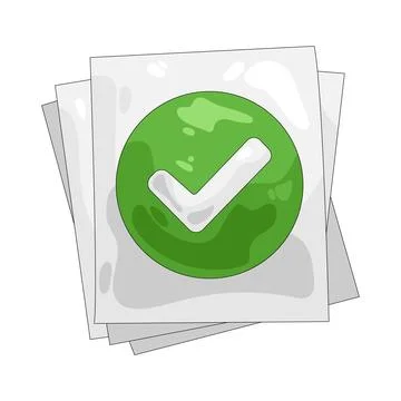 Illustration of approved document イラスト素材