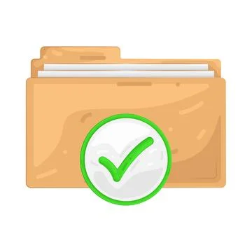 Illustration of approved folder Illustrazione stock