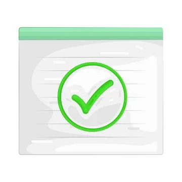 Illustration of approved Illustrazione stock