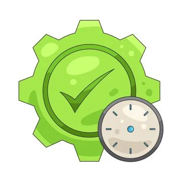 Illustration of Approved time Ilustração Stock