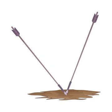 Illustration of archery arrow Illustrazione stock