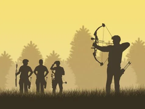 Illustration of archery competition Stock Illustration