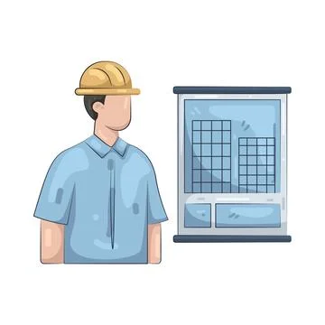 Illustration of architect Stock Illustration