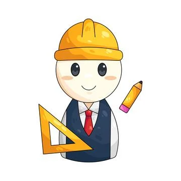 Illustration of architect Illustrazione stock