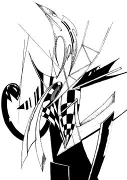 Illustration of an architectural abstract composition. Stock Illustration