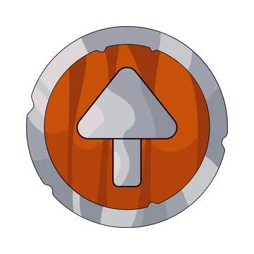 Illustration of up arrow button Stock Illustration