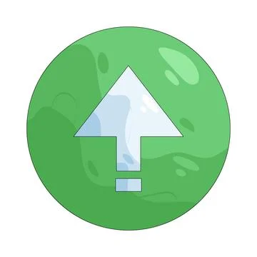 Illustration of up arrow button Stock Illustration