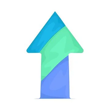 Illustration of up arrow Stock Illustration