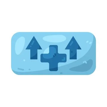 Illustration of Arrow up with plus Illustrazione stock
