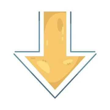 Illustration of arrow pointing down Stock Illustration