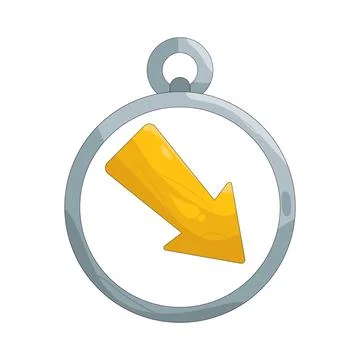 Illustration of arrow pointing down Stock Illustration