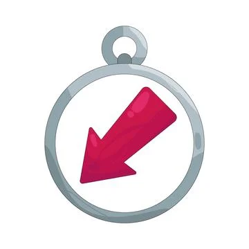Illustration of arrow pointing down Stock Illustration