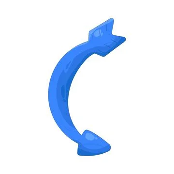 Illustration of arrow pointing down Stock Illustration
