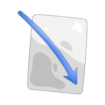 Illustration of arrow pointing downward Stock Illustration